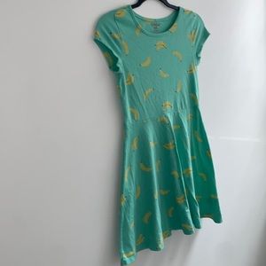 Banana print skater dress